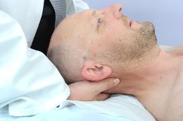 Man having cranial osteopathy (image copyright GOsC)